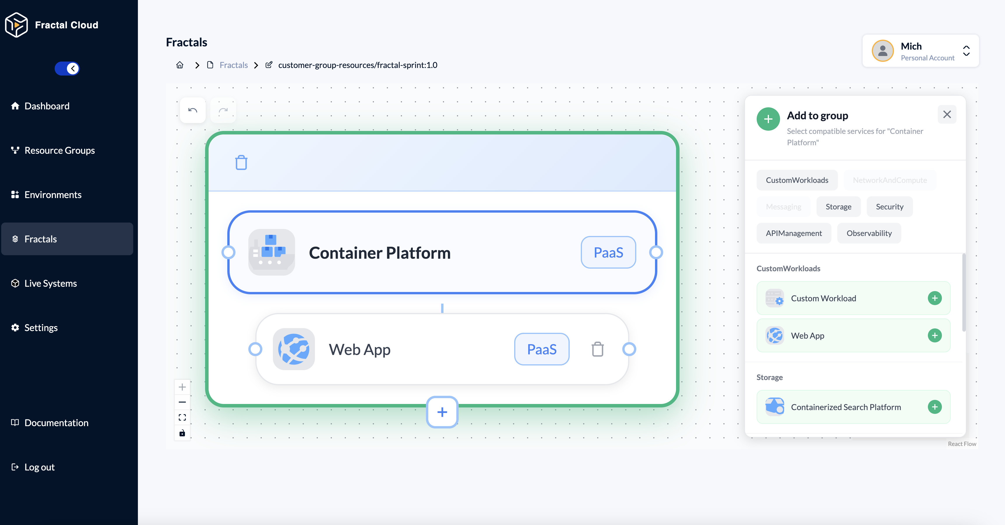 Add Web App to Container Platform